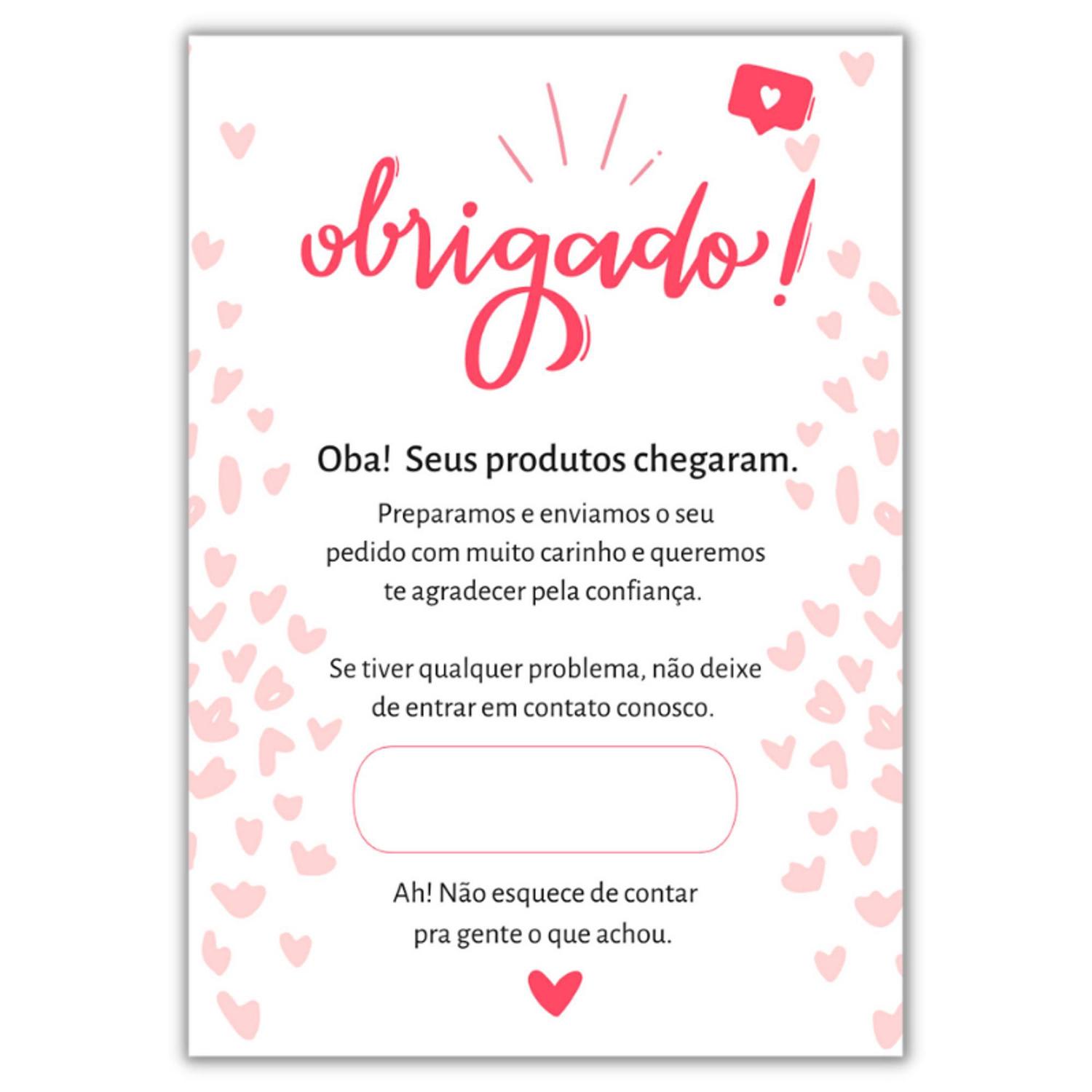 Cartões Agradecimento Empresarial - 100 Unidades - Design Lua Nuvens - 9x5cm