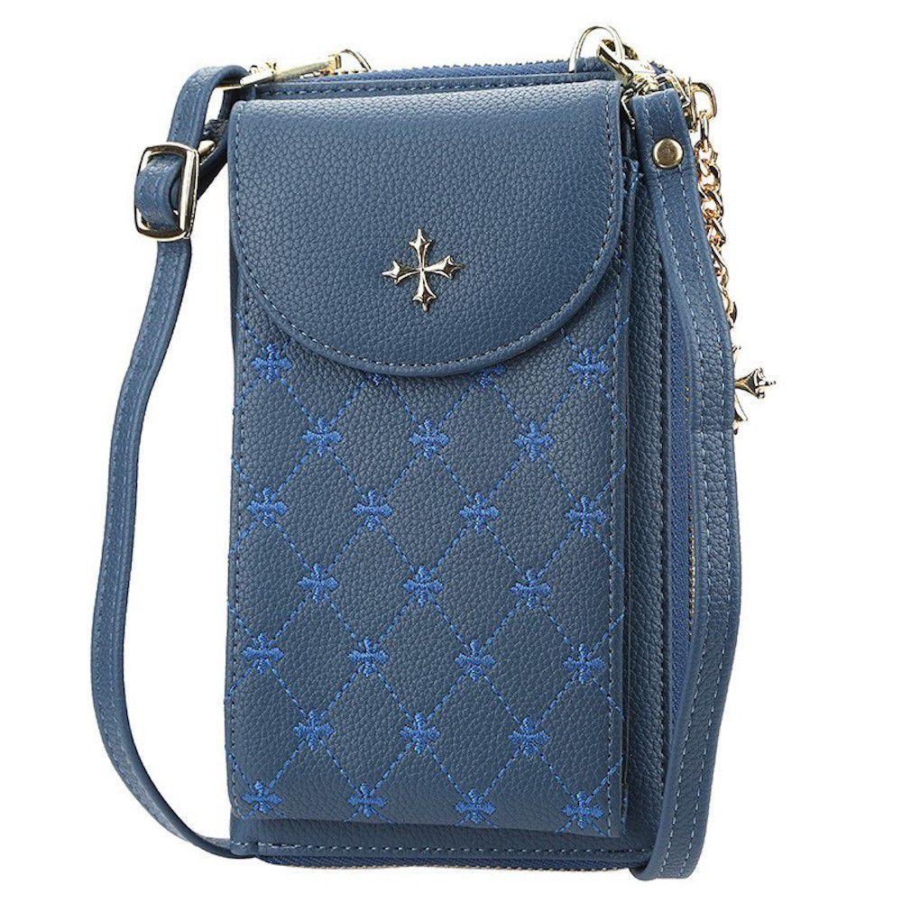 bolsa crossbody enfeitada com corrente com carteira