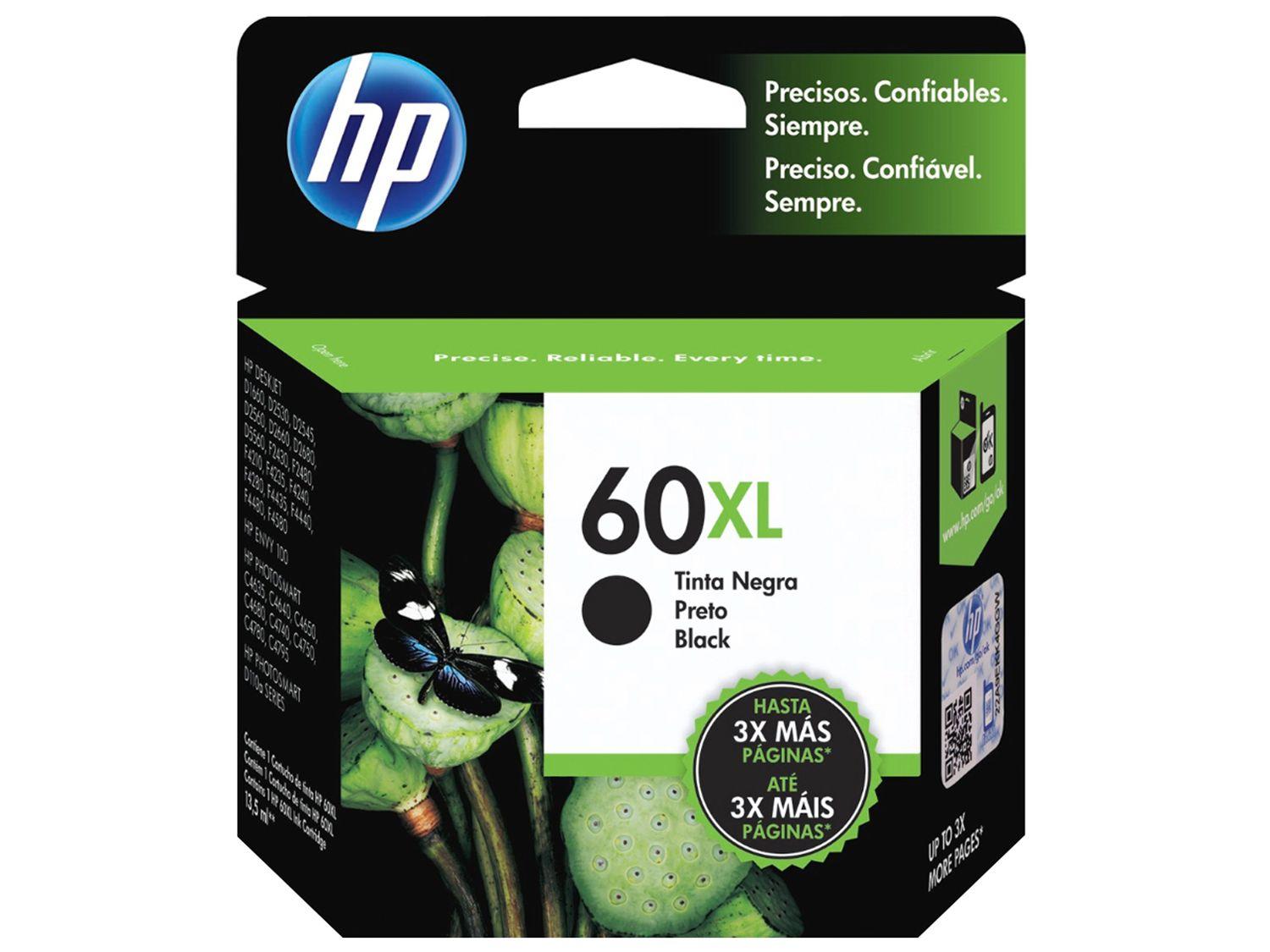 Cartucho de Tinta HP 60 XL Preto
