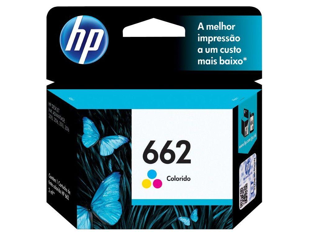 Cartucho de Tinta HP 662 Colorido Original
