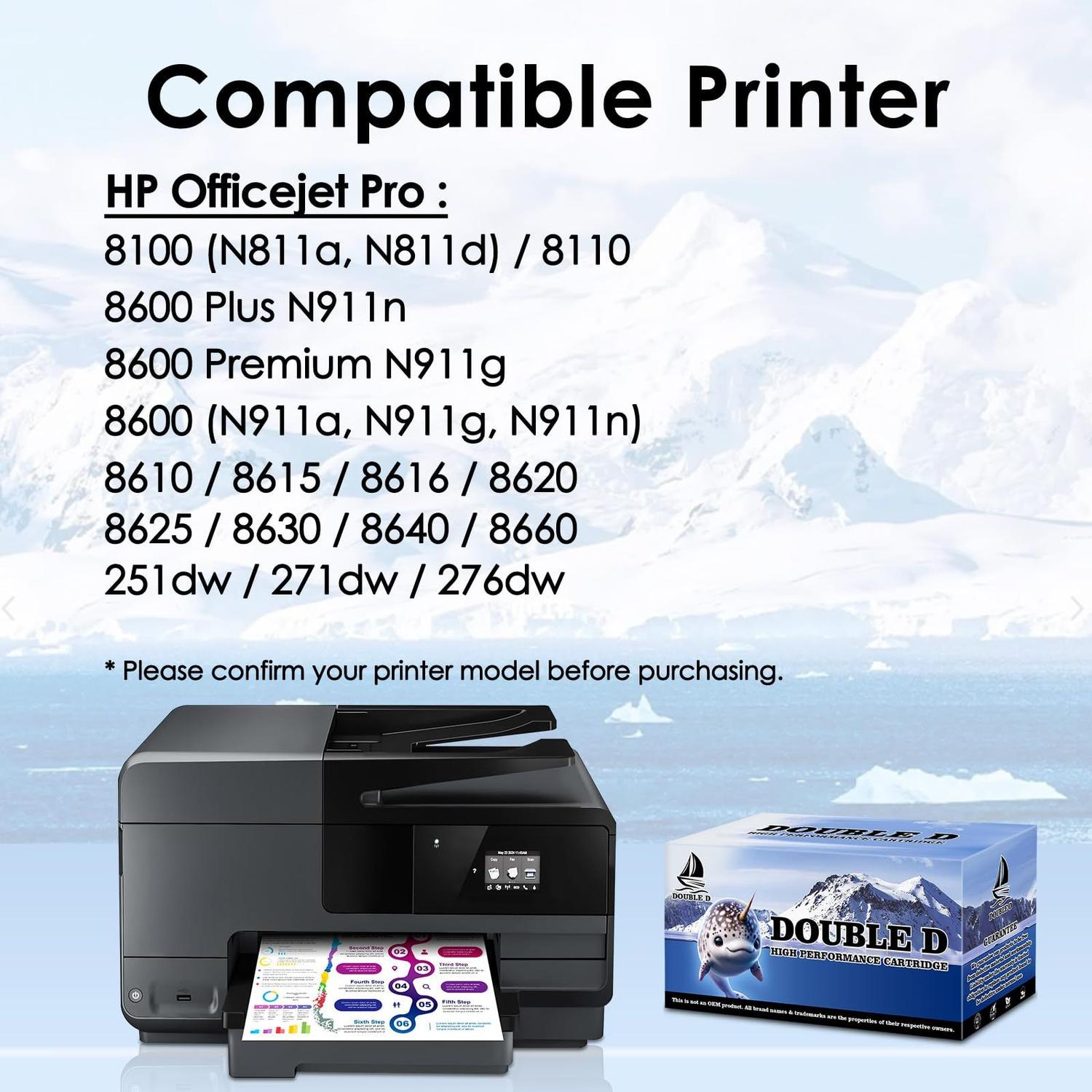 Cartucho Tinta Dye 1500 Páginas Cartucho De Tinta Recarregável 950 951 Xl, Para Hp Officejet Pro 251dw 276dw 8100 8600 8610 8620 8630 8640 8650 8660 Impresión Color Cyan