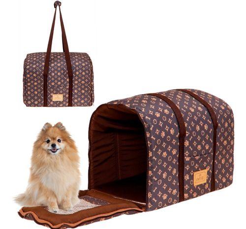 Imagem de Casa Bolsa Transporte Pet Cão Gato Cachorro Tamanho M Tela Premium