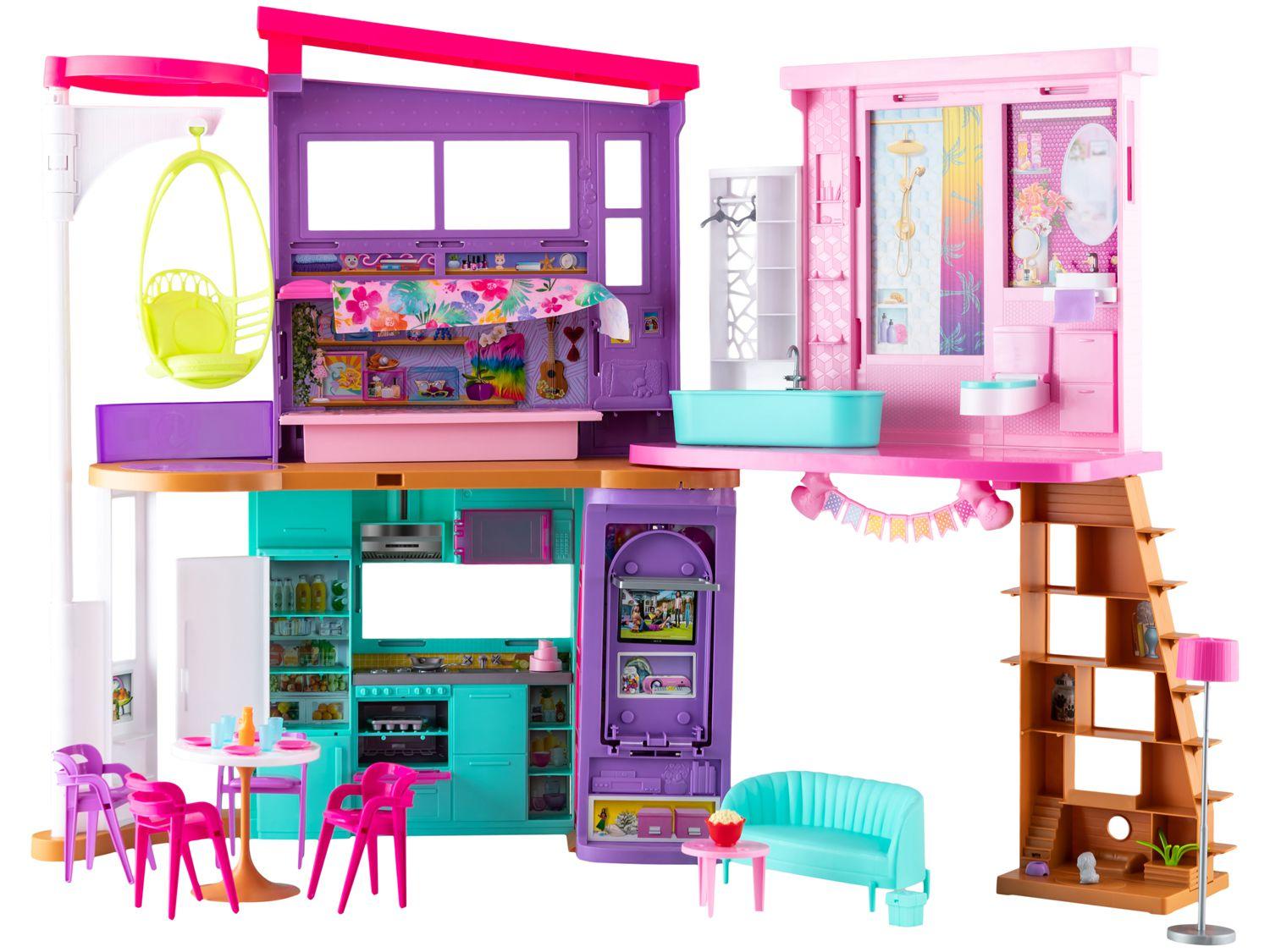 Casa da Barbie Malibu 60cm com Acessórios Mattel