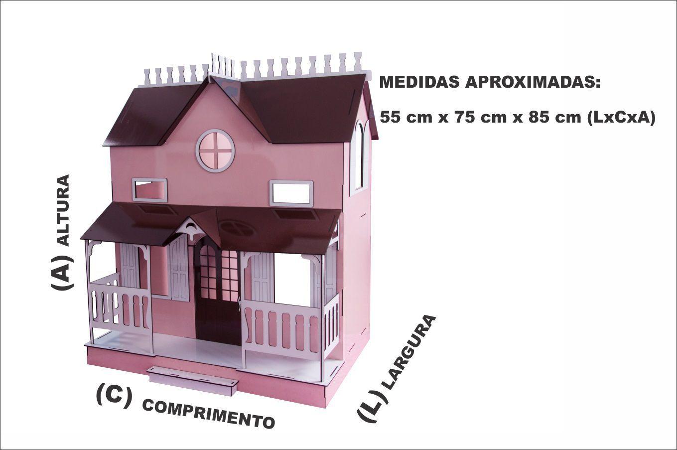 Casa bonecas escala Barbie com garagem Milla Sonhos DARAMA