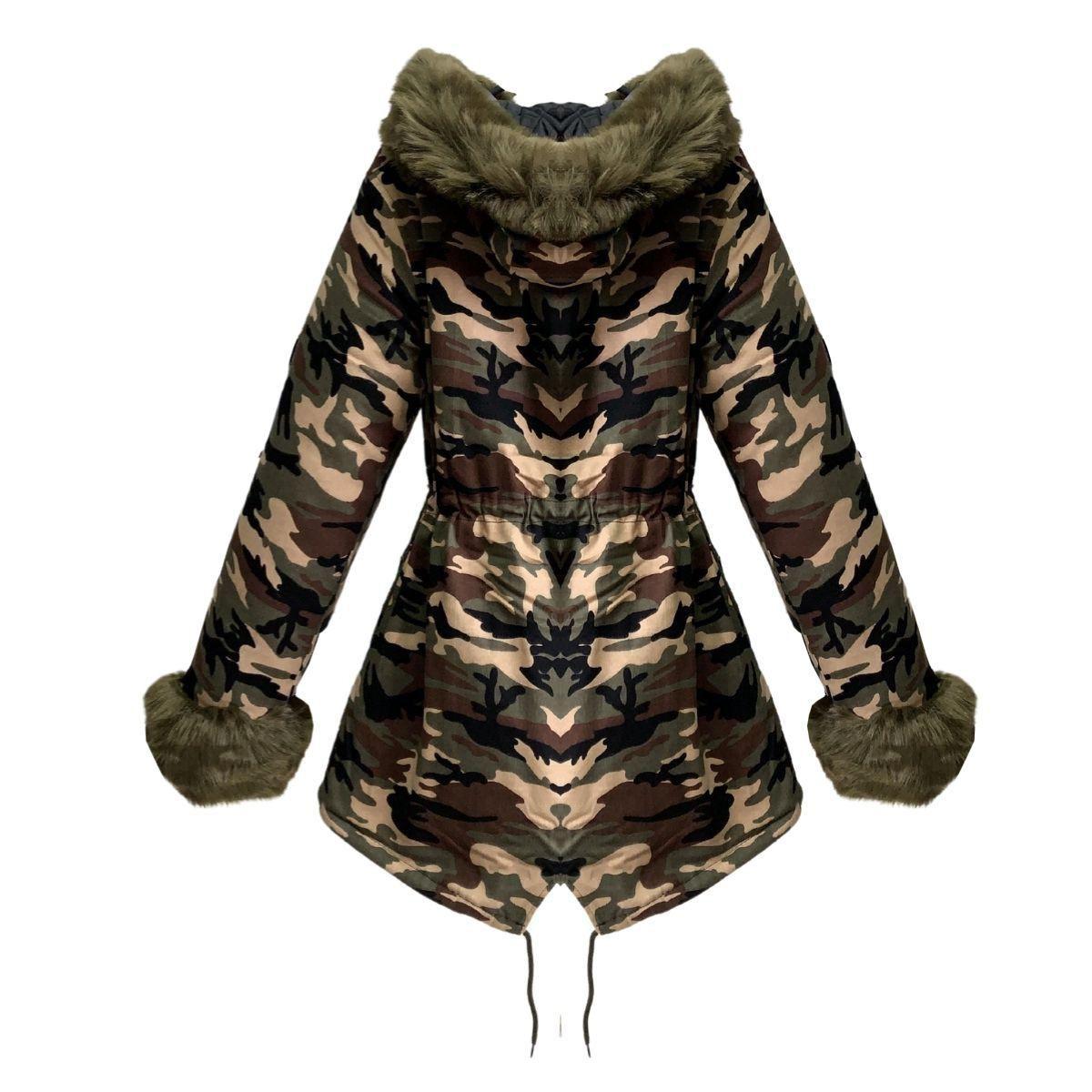 Jaqueta Parka Feminina Casaco Camuflado Feminino Mercado Livre