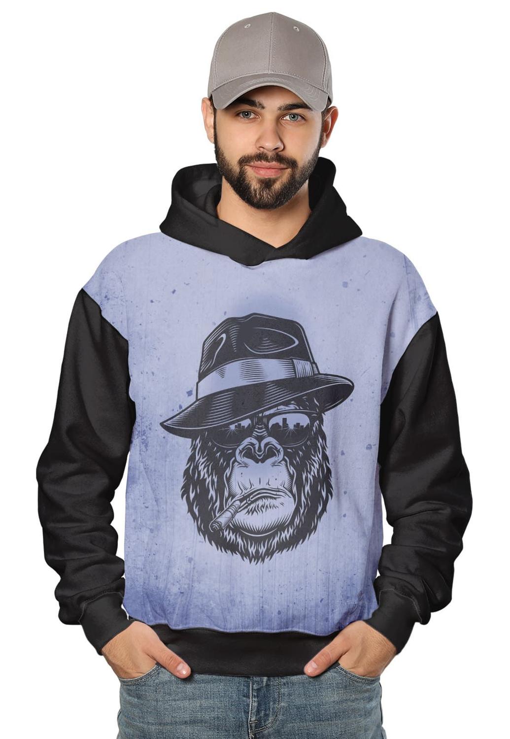 purple moletom com capuz with design