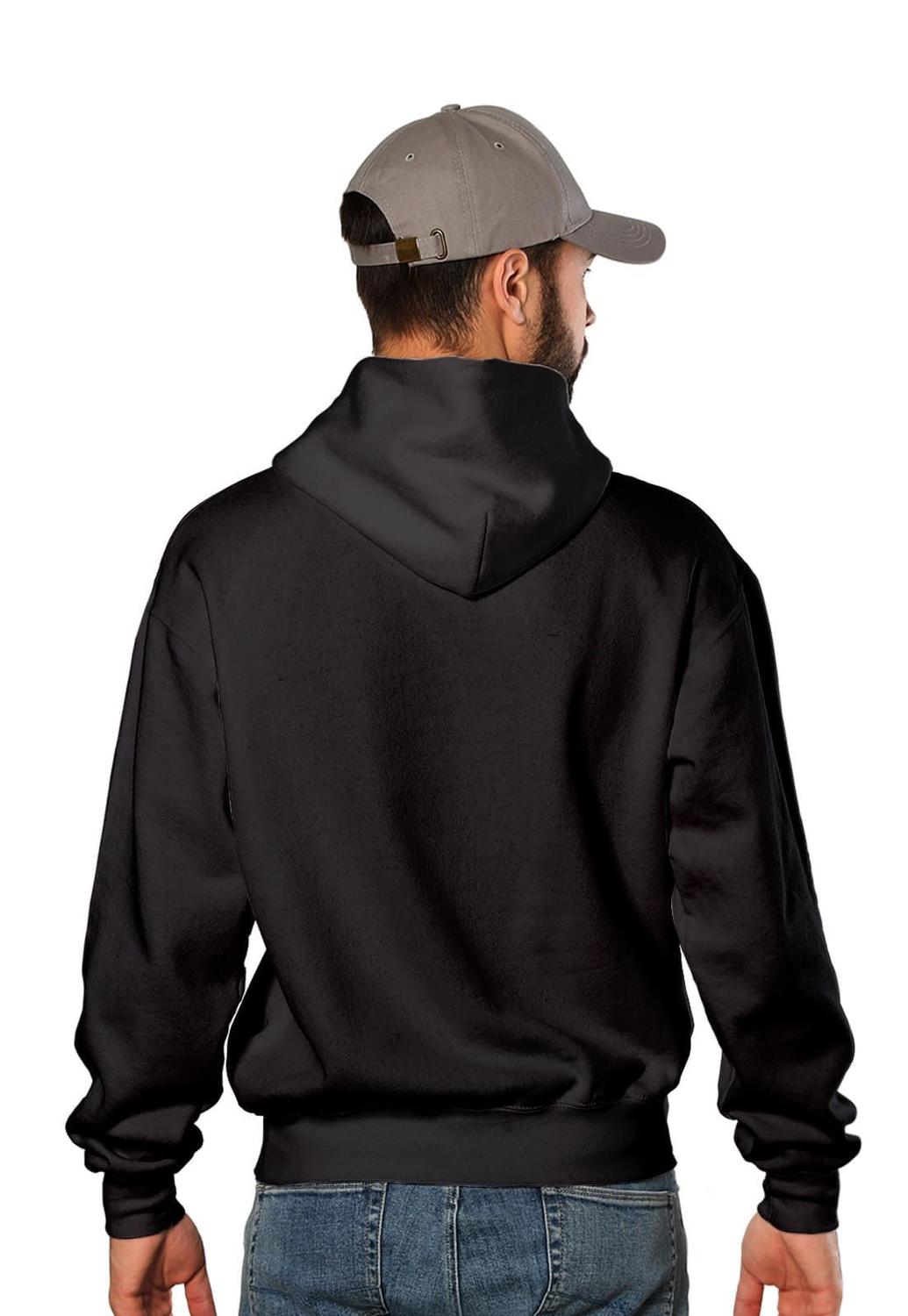 grey moletom com capuz back print