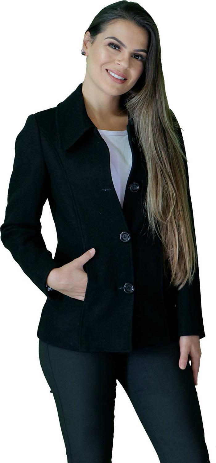 casaco la feminino preto