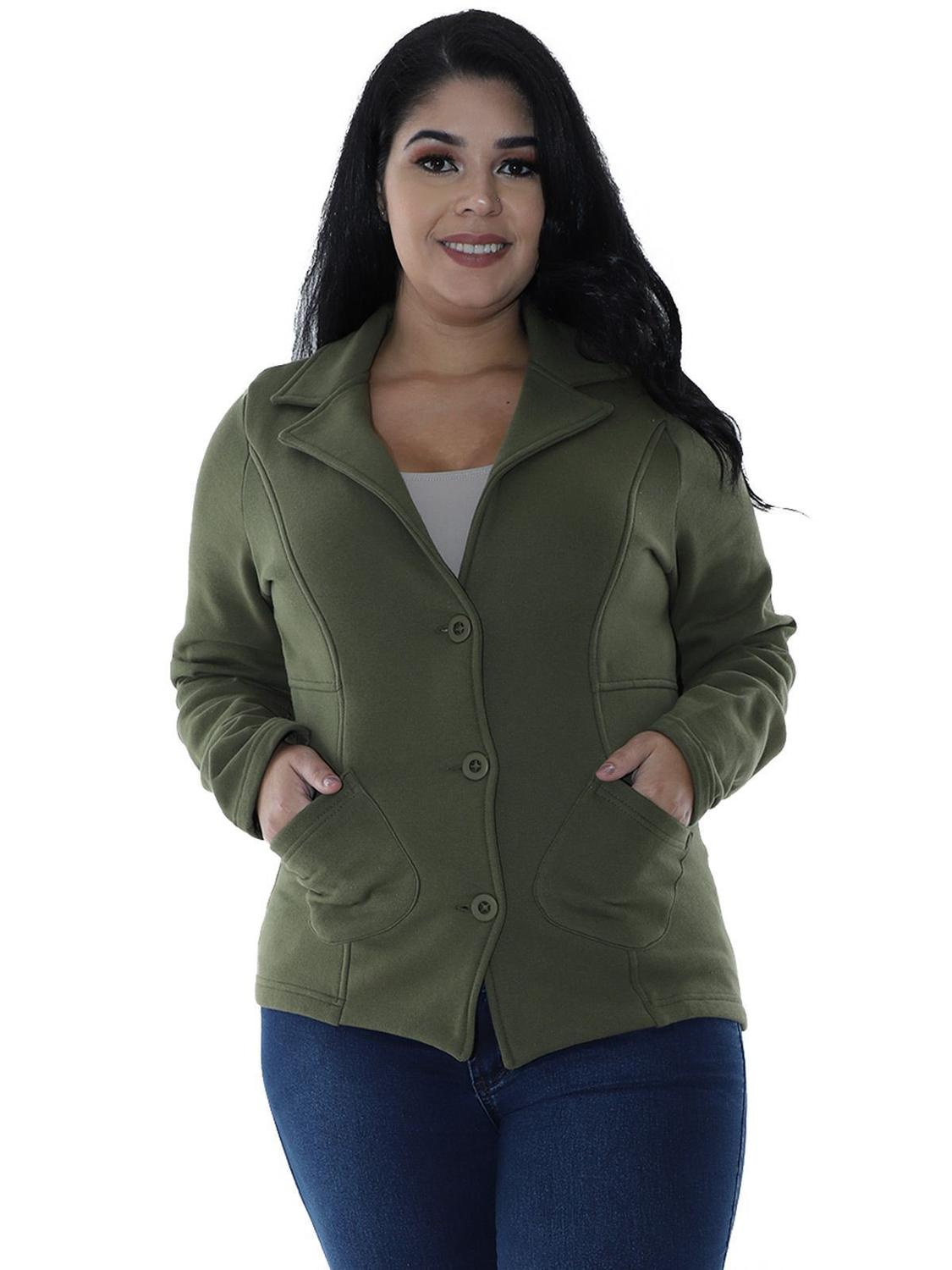 jaqueta verde militar plus size