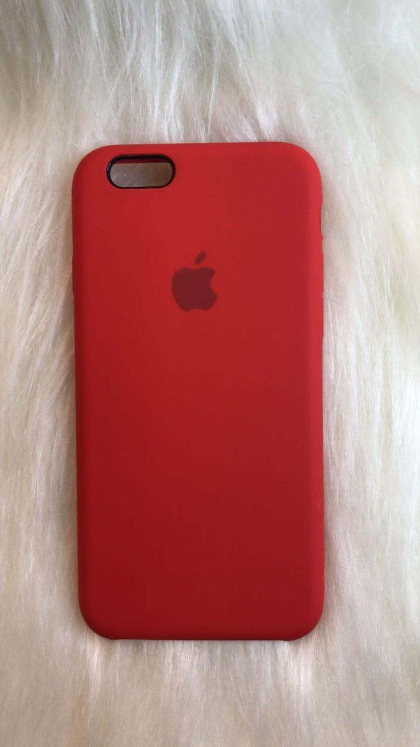 CAPA SILICONE AVELUDADA PREMIUM VERMELHO - IPHONE 6 / 6s - Loja Capa Fina -  O maior acervo de capas e acessórios para celular