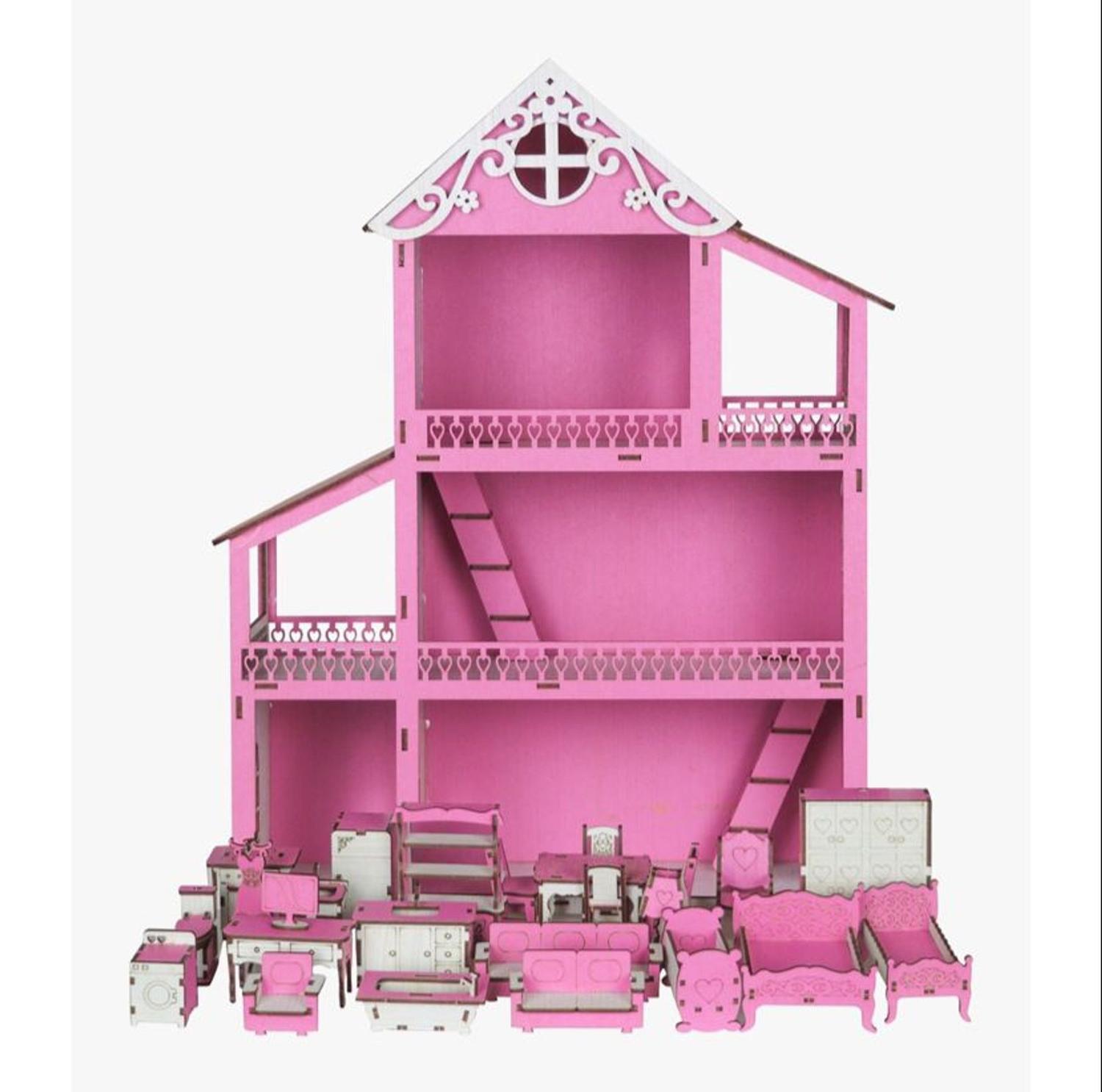 Casa De Boneca Barbie Madeira