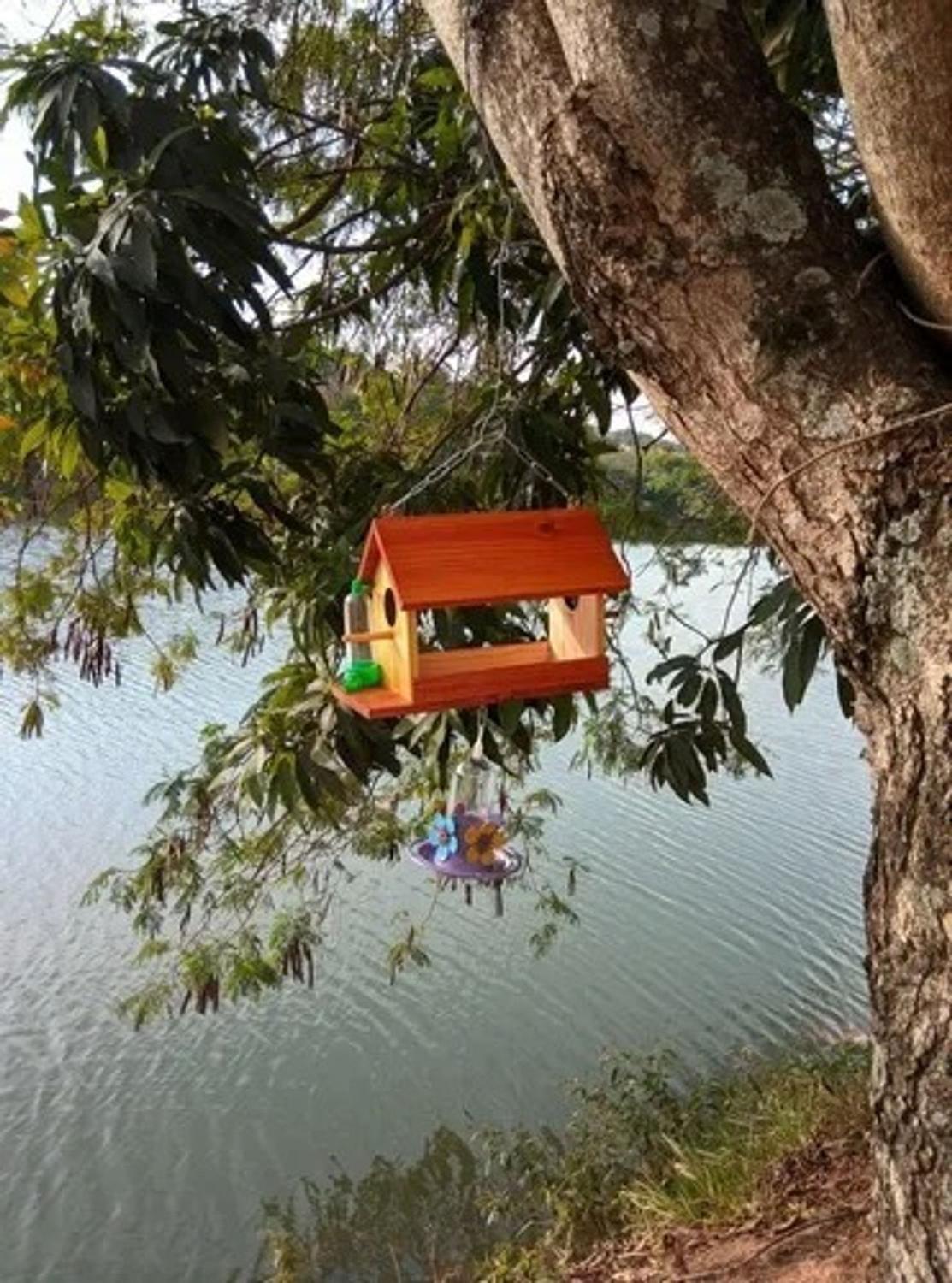 Imagem de Casinha De Passarinhos + Bebedouro Para Beija-flores Livres