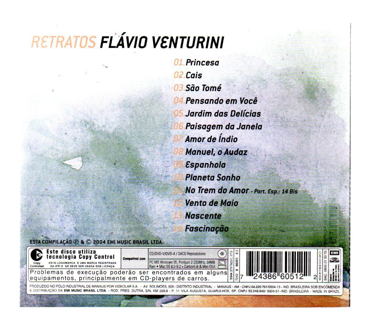 Cd Flávio Venturini - Retratos - EMI Brazil - Filmes de