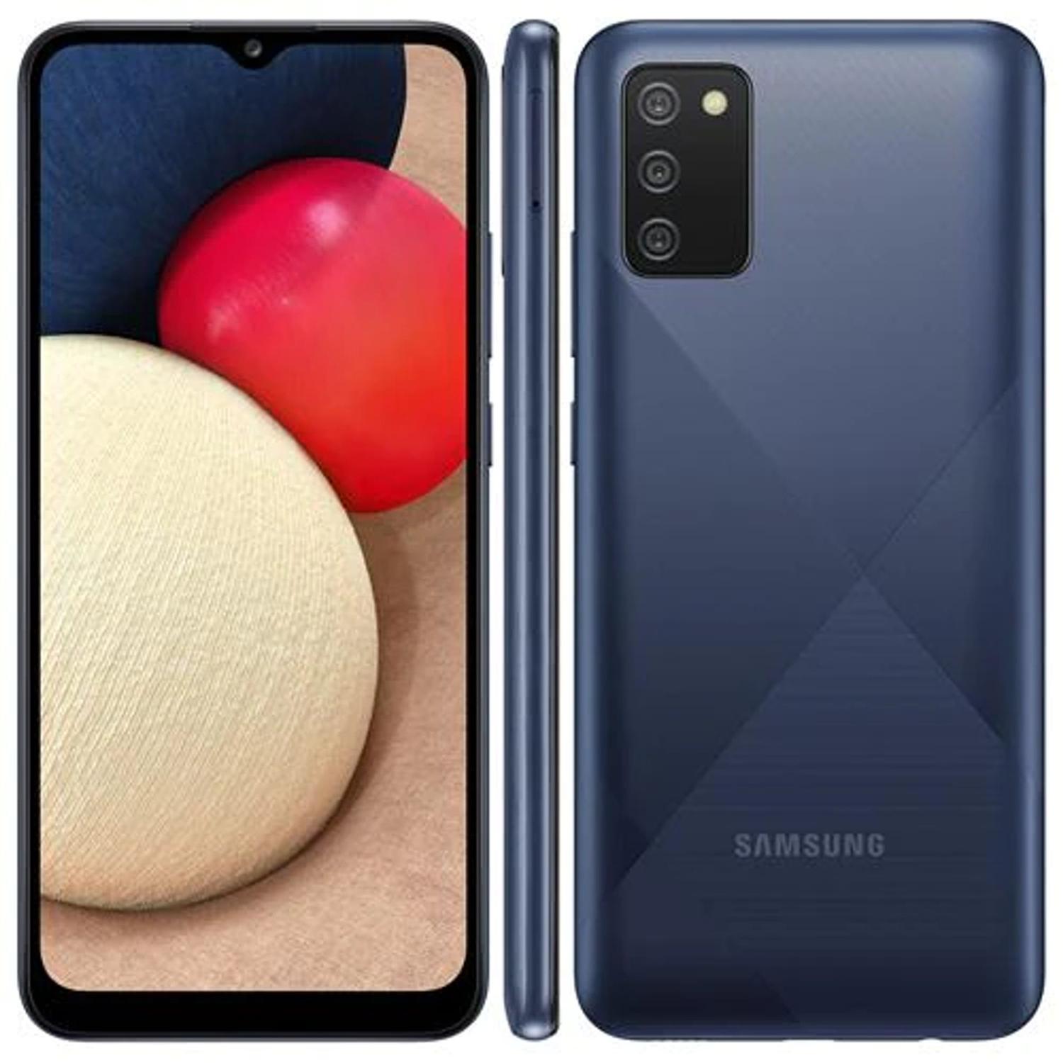 Celular Samsung A02S 64GB / 4GB RAM / 4G / Dual Sim / Tela 6.5” / Câmeras  13MP + 2MP + 2MP e 5MP - Galaxy A02s - Magazine Luiza