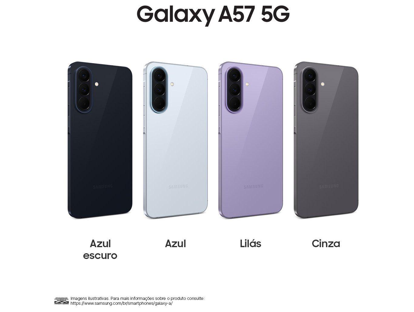 Celular Samsung Galaxy A57 256GB 5G 8GB RAM Lilás 6,7
