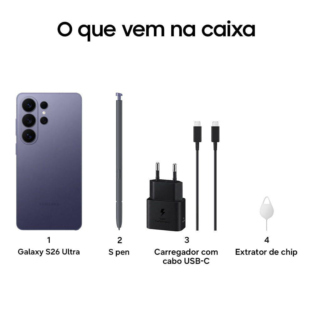 Samsung Galaxy S26 Ultra — câmera traseira 200MP e design premium