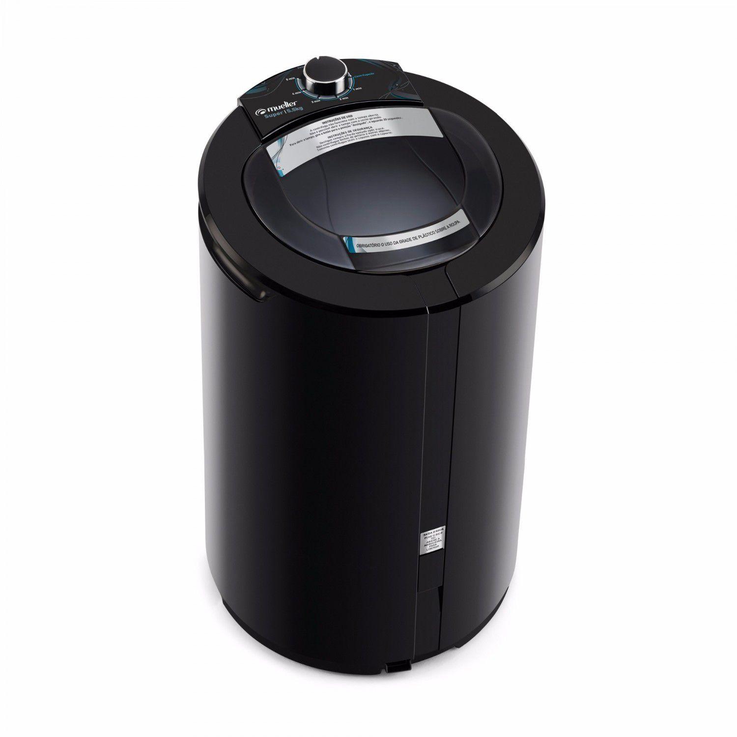 Centrífuga de Roupas Mueller Super 5,5Kg Preta 127V - Centrífuga de