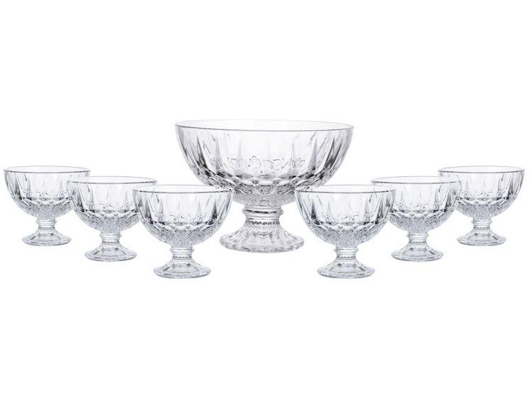 Centro de Mesa de Vidro Redondo Hauskraft Delicate 7 Peças