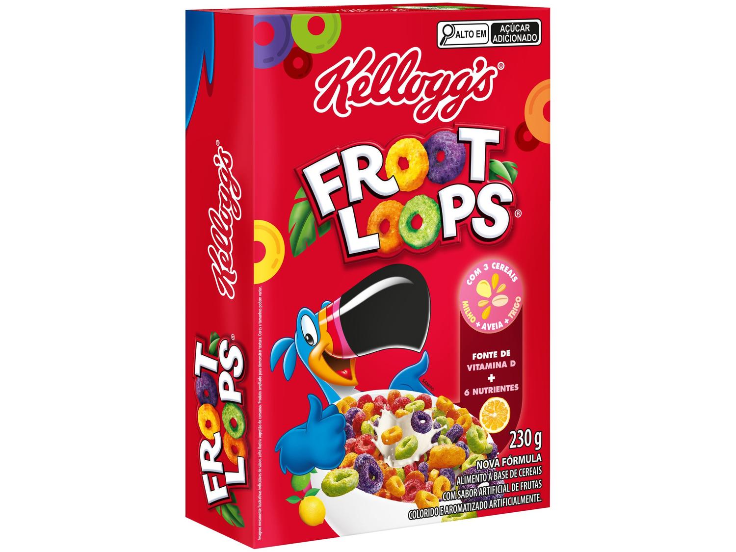 Cereal Matinal Infantil Frutas Kelloggs Froot Loops 230g