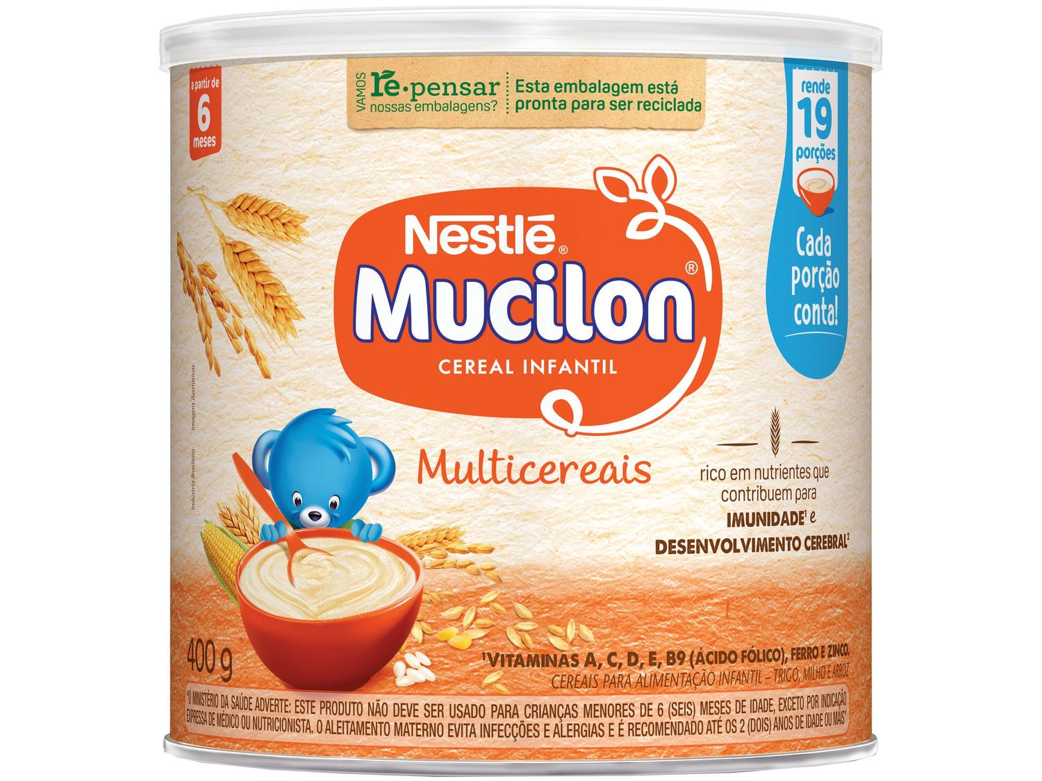 Cereal Matinal Infantil Mucilon Multicereais
