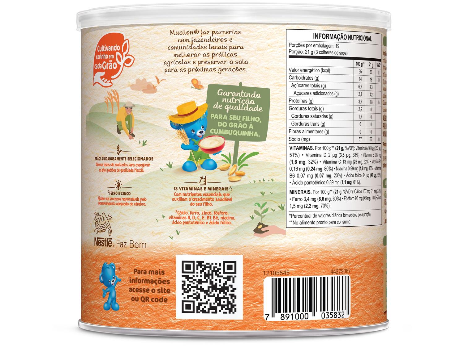 Cereal Matinal Infantil Mucilon Multicereais