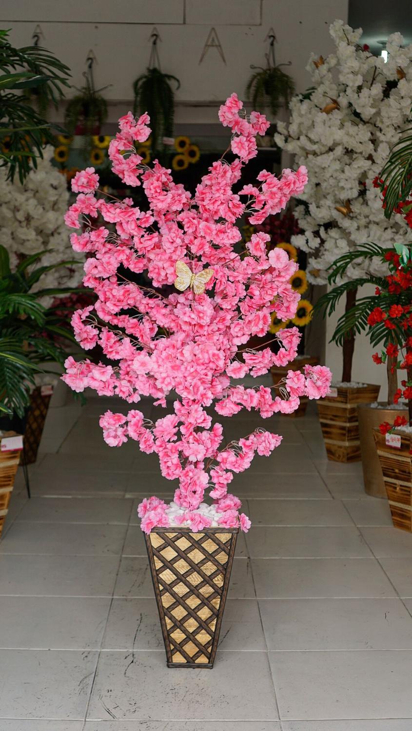 Cerejeira Artificial Permanente Rosa com Vaso - 1,40cm - Via Paris Home  Decor - Flor e Planta Artificial - Magazine Luiza