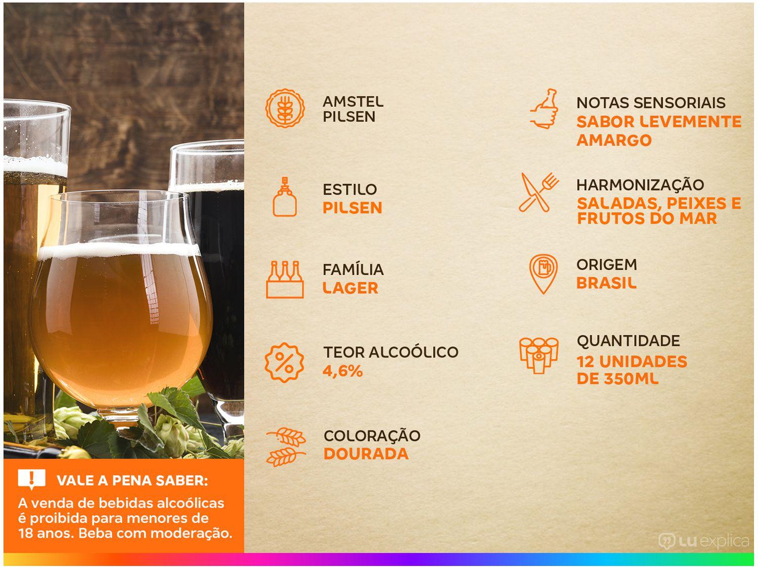 Cerveja Amstel Puro Malte Pilsen
