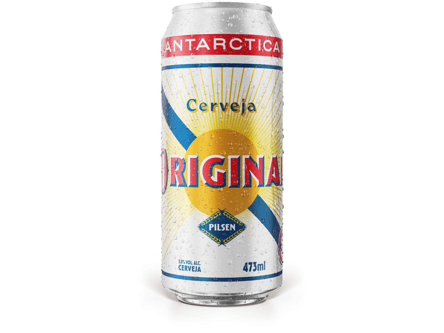 Cerveja Antarctica Original 12 Unidades Lata 473ml