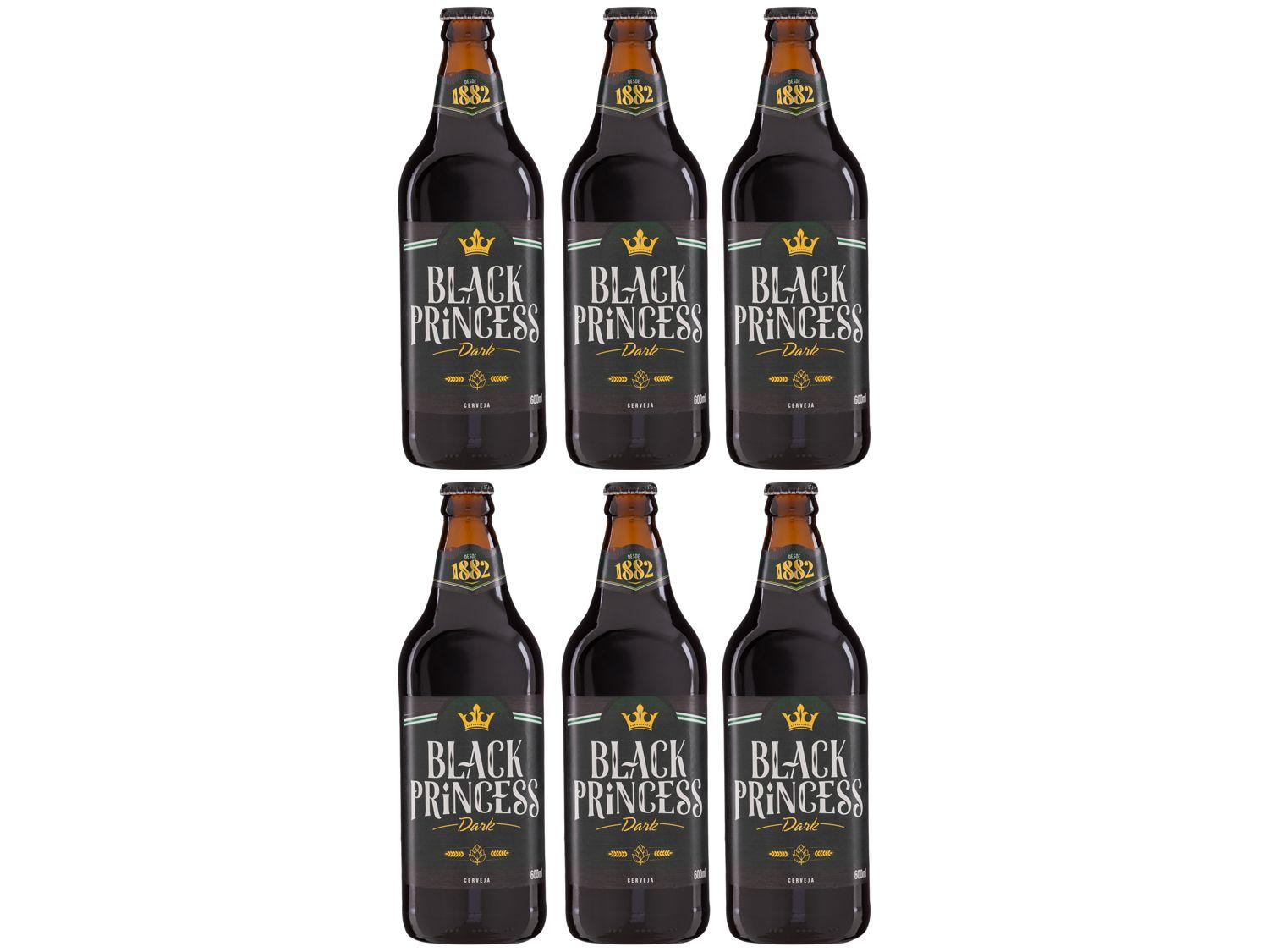 Cerveja Black Princess Dark American Lager 6 Unidades Garrafa 600ml