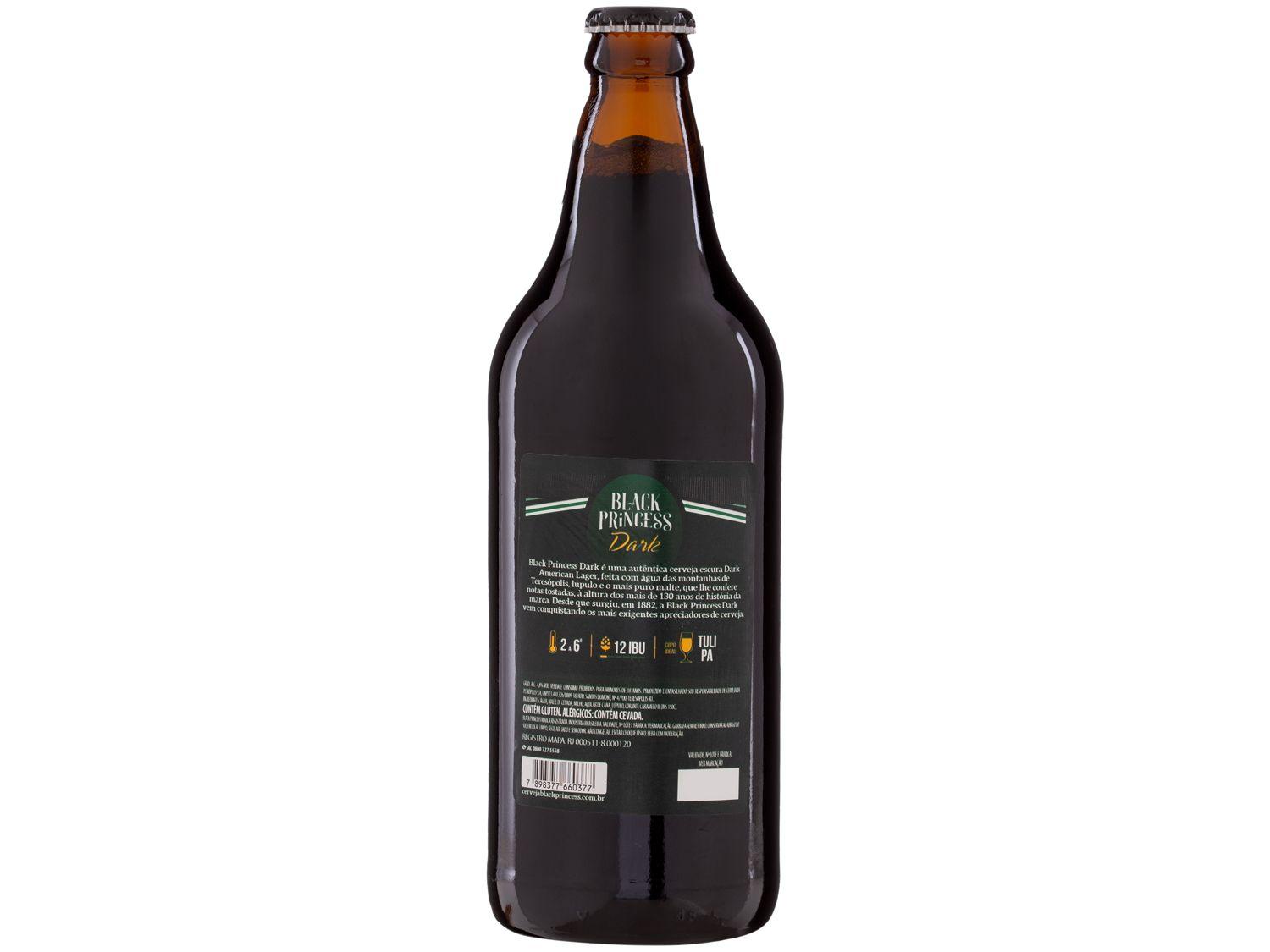 Cerveja Black Princess Dark American Lager 6 Unidades Garrafa 600ml