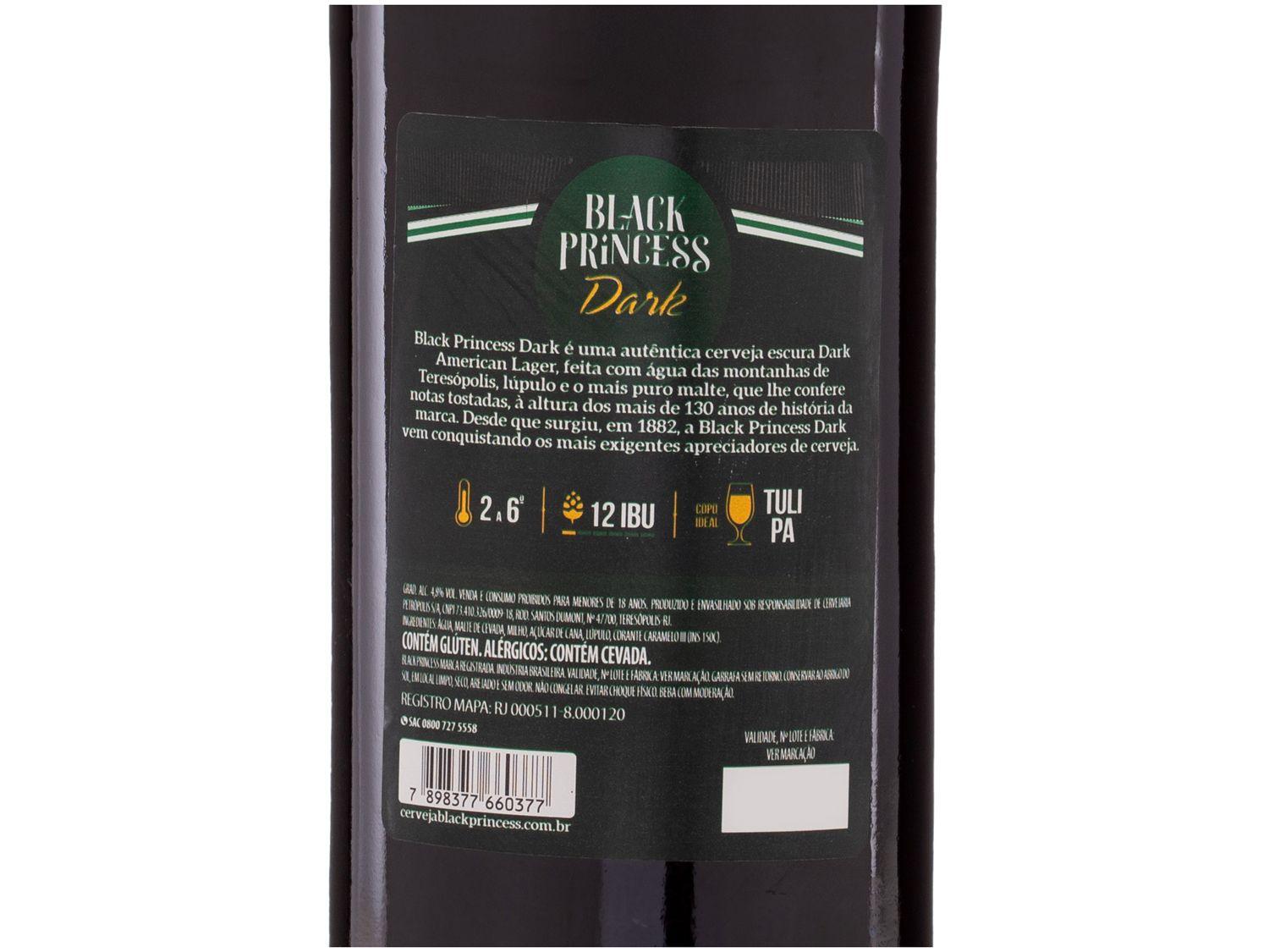 Cerveja Black Princess Dark American Lager 6 Unidades Garrafa 600ml