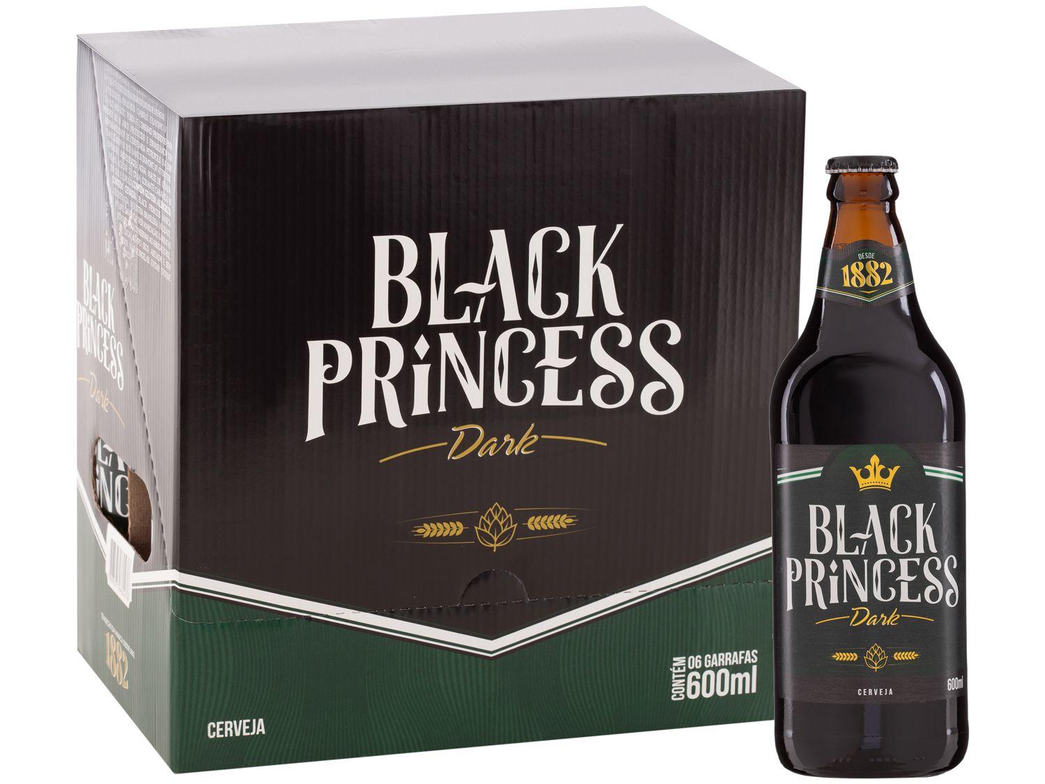 Cerveja Black Princess Dark American Lager 6 Unidades Garrafa 600ml