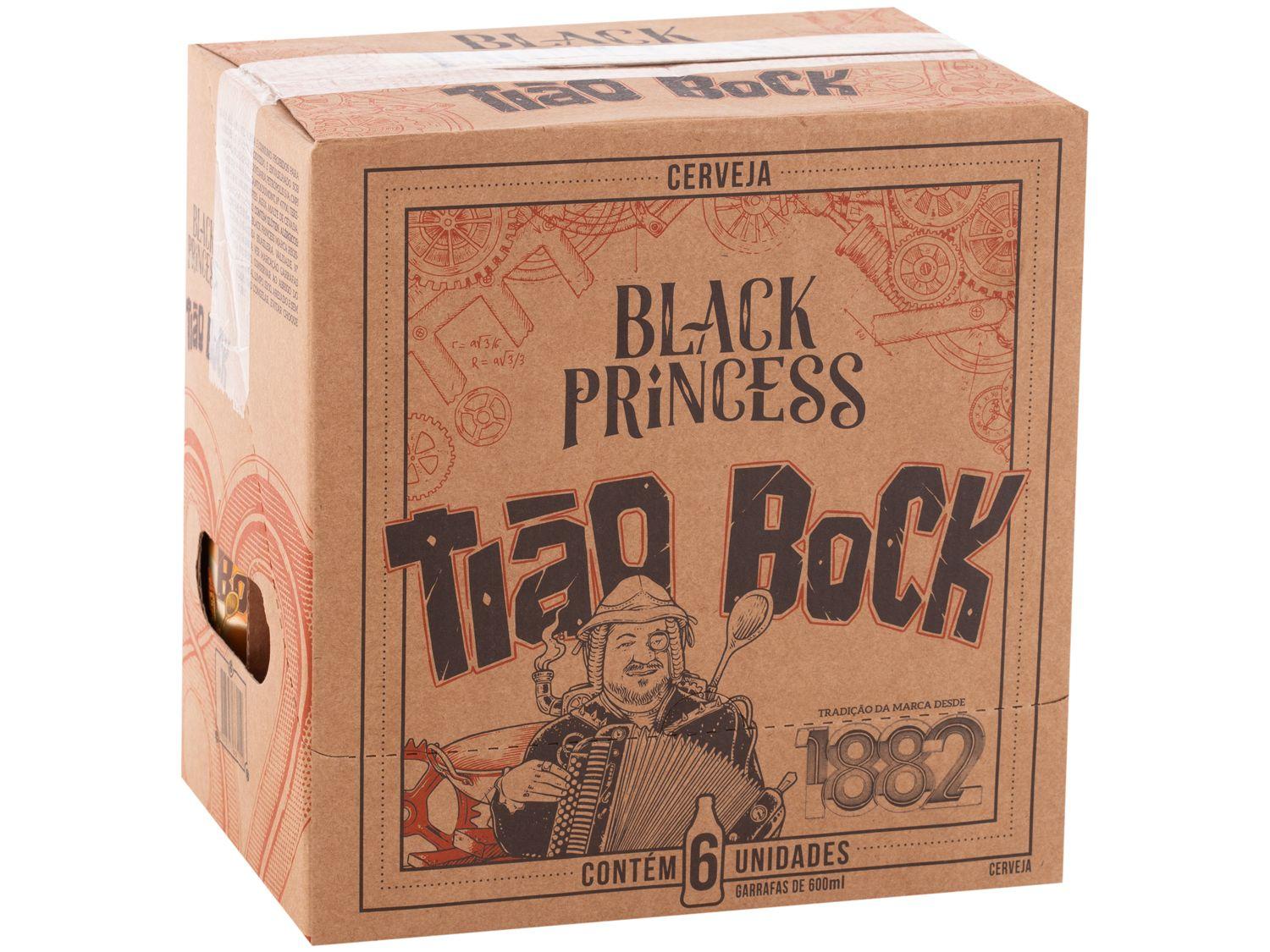 Cerveja Black Princess Tião Bock Escura 6 Unidades Garrafa 600ml