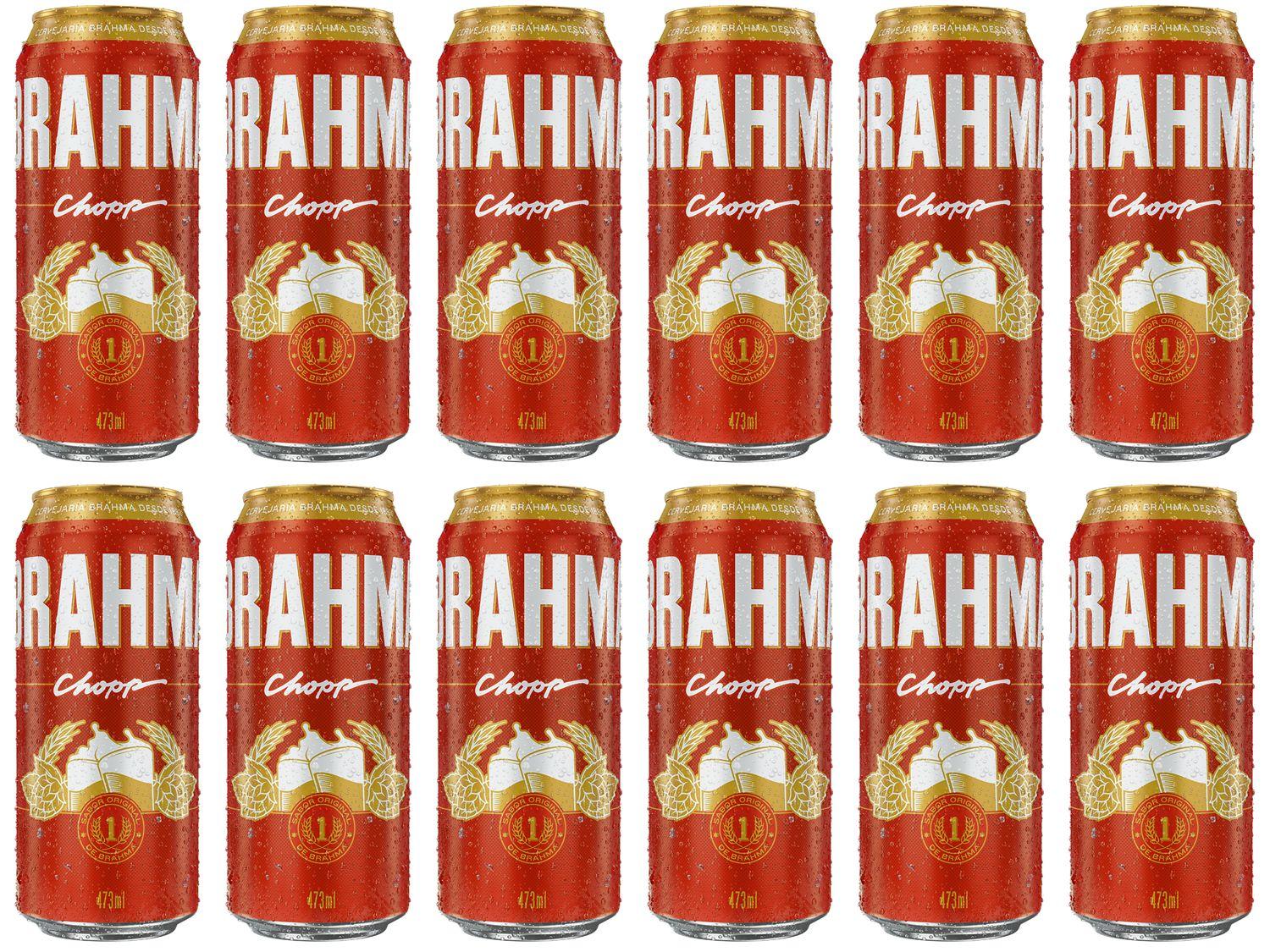 Cerveja Brahma Chopp 12 Unidades Lata 473ml