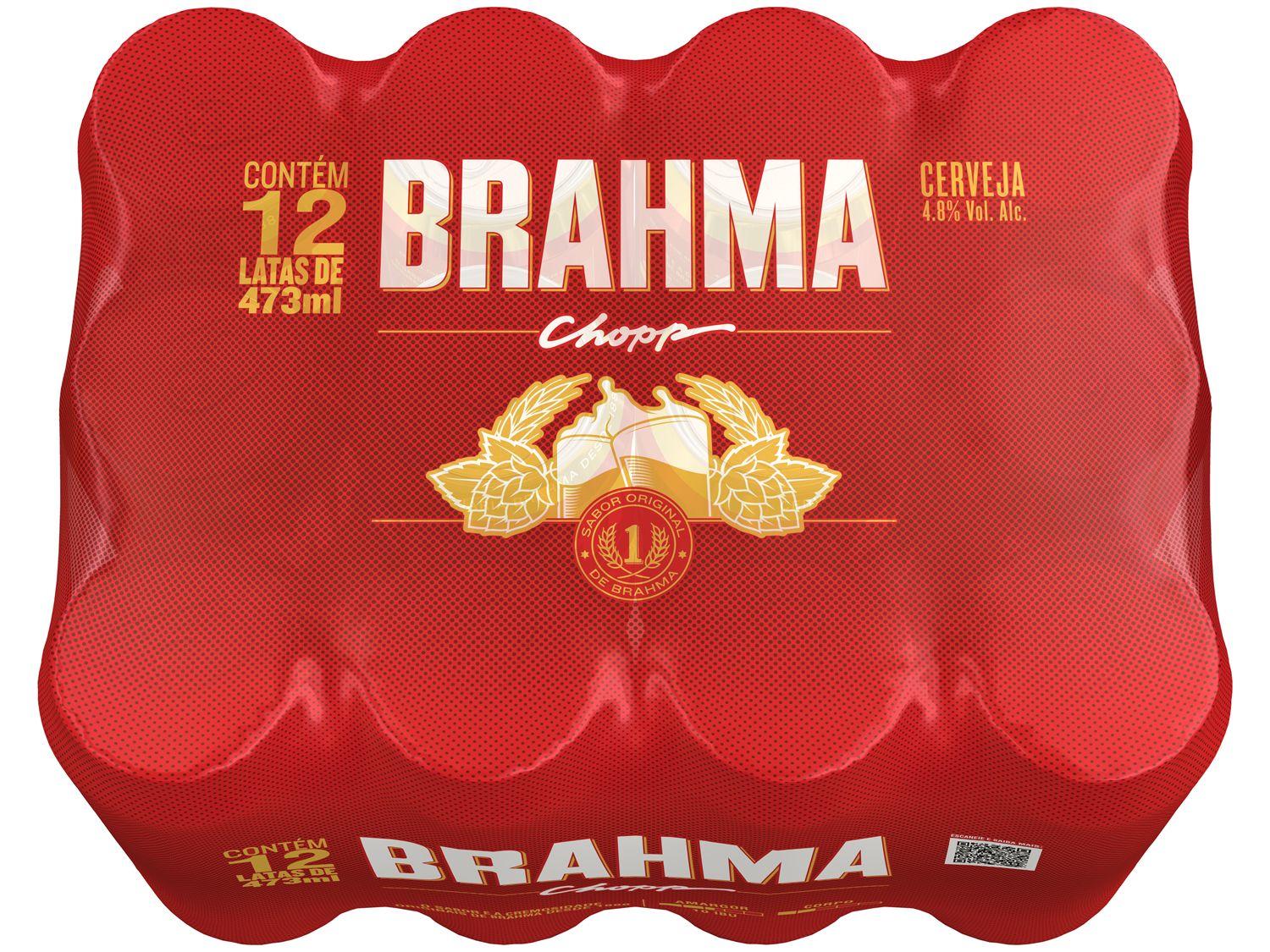 Cerveja Brahma Chopp 12 Unidades Lata 473ml