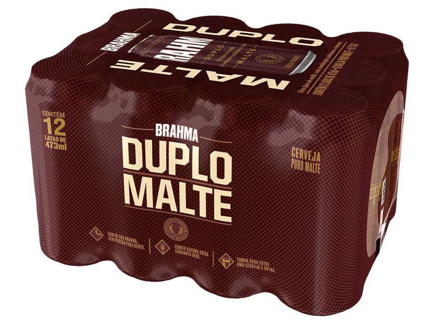 Cerveja Brahma Duplo Malte 473ml 12 Unidades