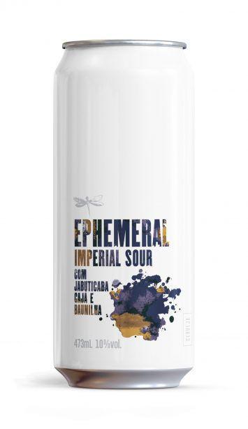 Cerveja artesanal Ephemeral Imperial Sour com Jabuticaba Cajá e Baunilha - Dádiva 473 ml