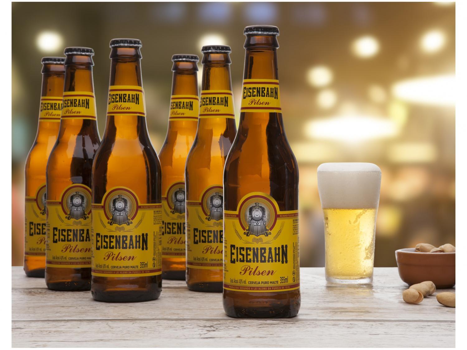 Cerveja Eisenbahn Pilsen 6 Unidades 355ml Cerveja Magazine Luiza