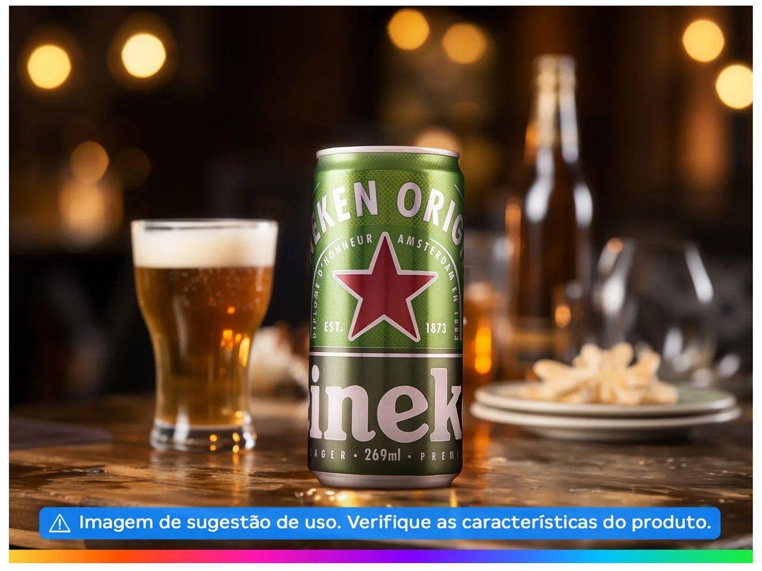 Cerveja Heineken Lata 269ml Pack com 8 Unidades | Shopping Smiles