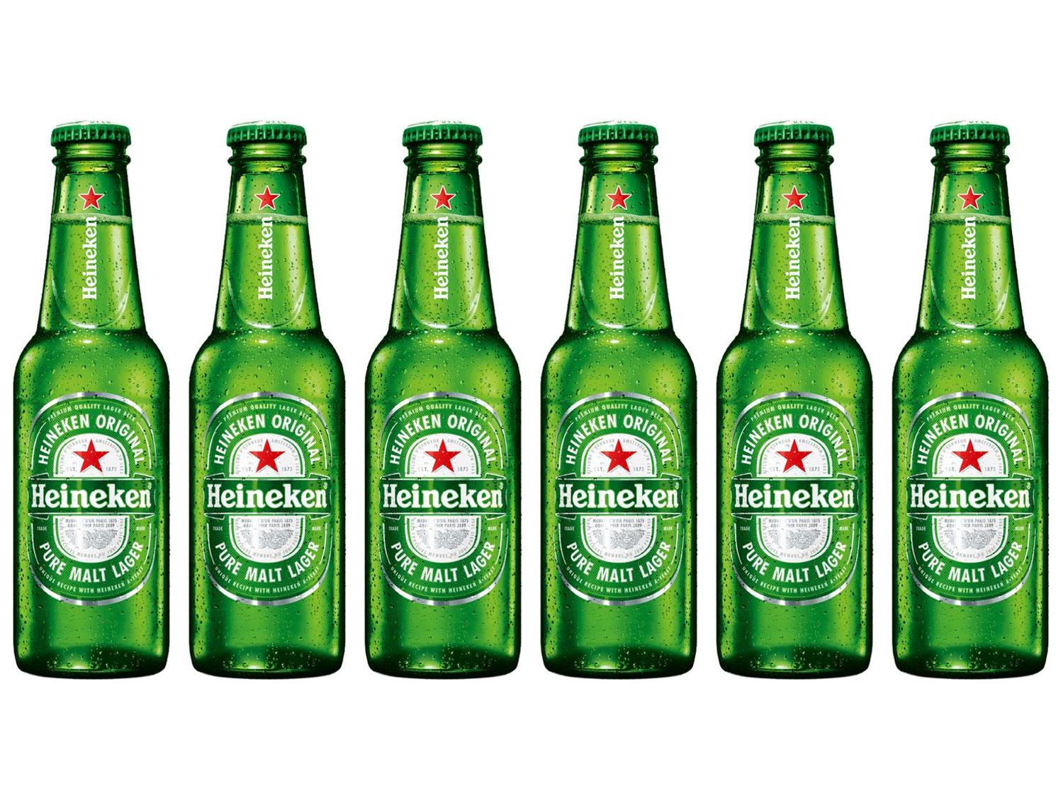Cerveja Heineken Puro Malte 6 Unidades Garrafa 250ml