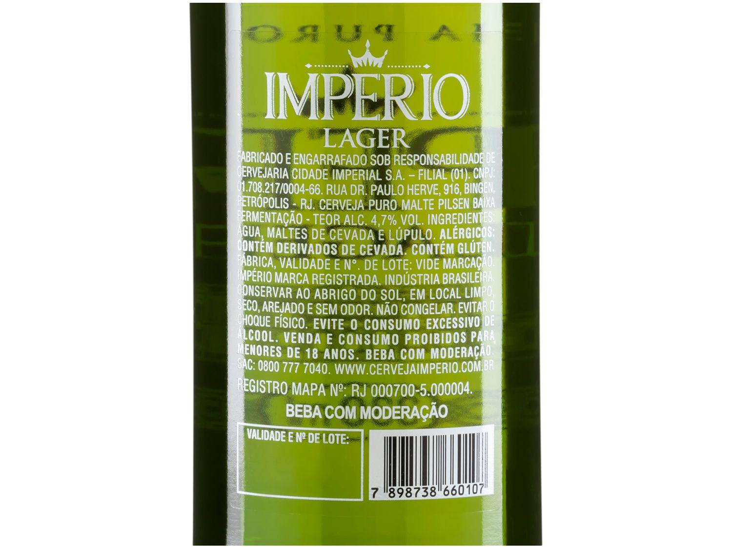Cerveja Imperio Premium Lager Triplo Malte Long Neck 330ml