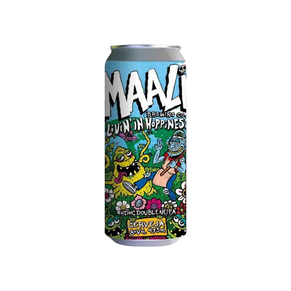 Cerveja artesanal Maali Livin’ in Hoppiness Double New England IPA - Maali - Lata 473ml