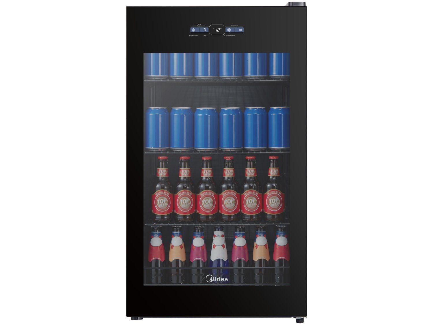 Cervejeira Midea Smart Inverter 3 em 1 MDRX150FGGGL03 Vertical Preta 82L Frost Free