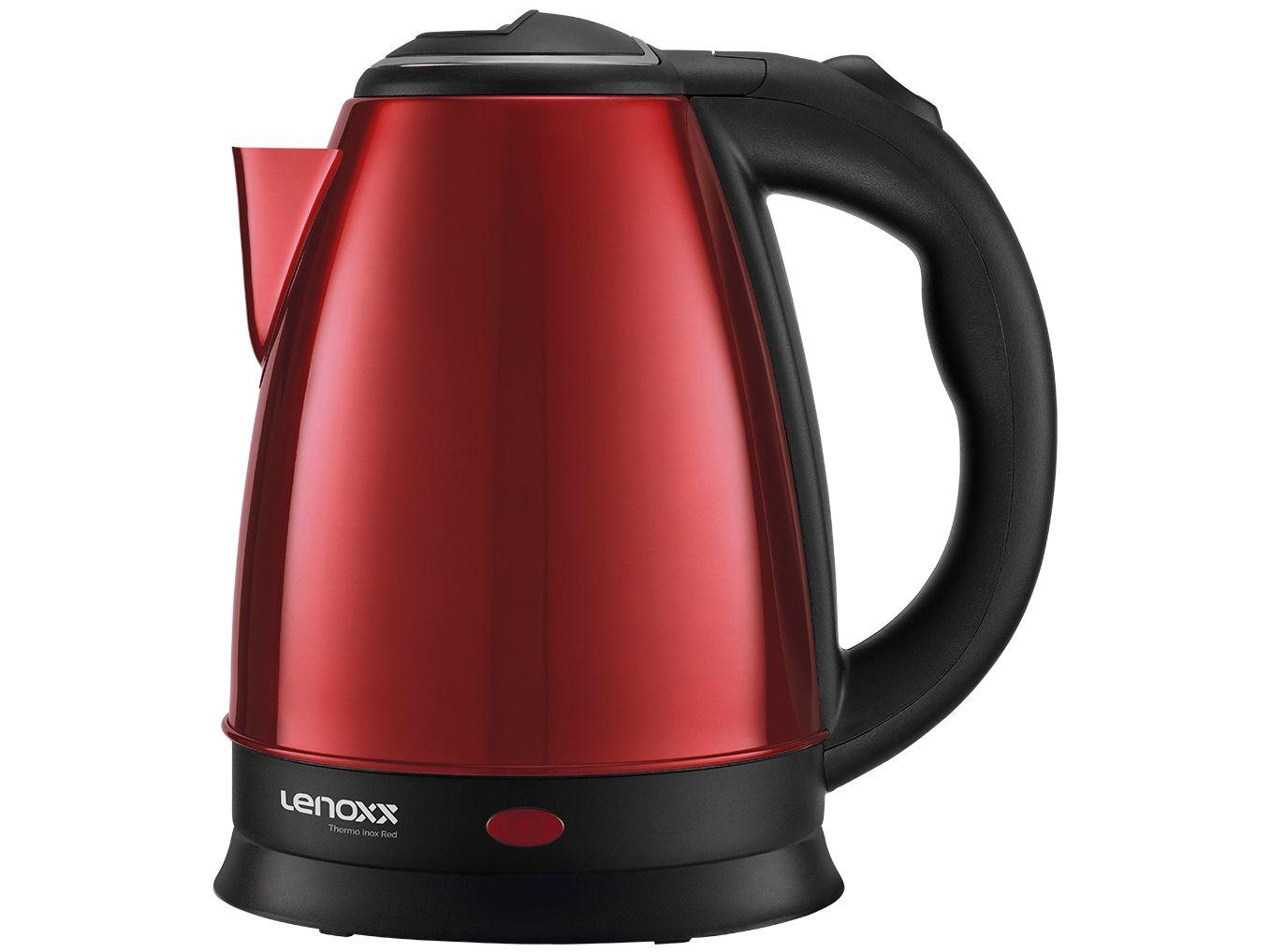 Chaleira Elétrica Lenoxx Thermo PCE213 Vermelha Inox 2,2L