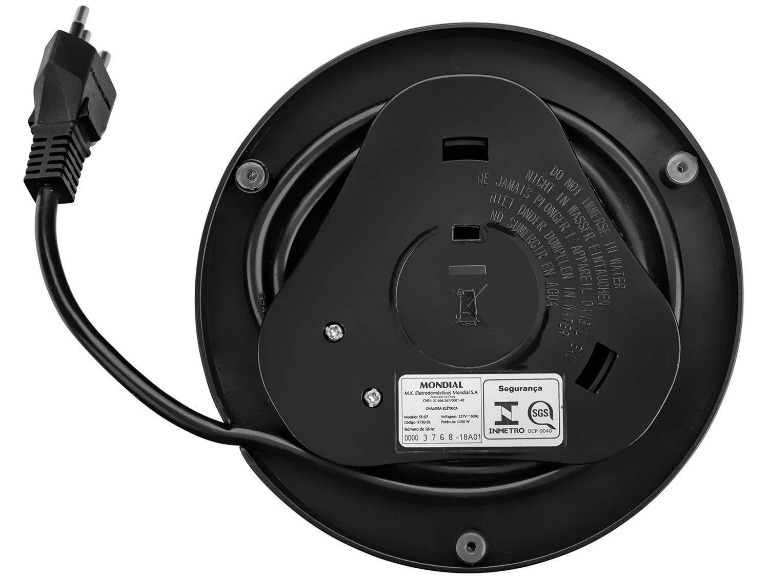 Chaleira Elétrica Mondial Pratic Hot CE-07 Preta