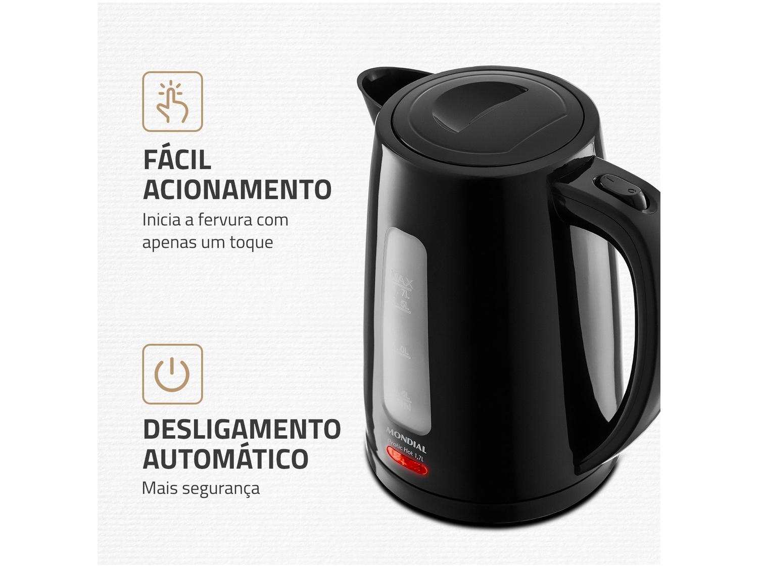 Chaleira Elétrica Mondial Pratic Hot CE-17 Preta 1,7L