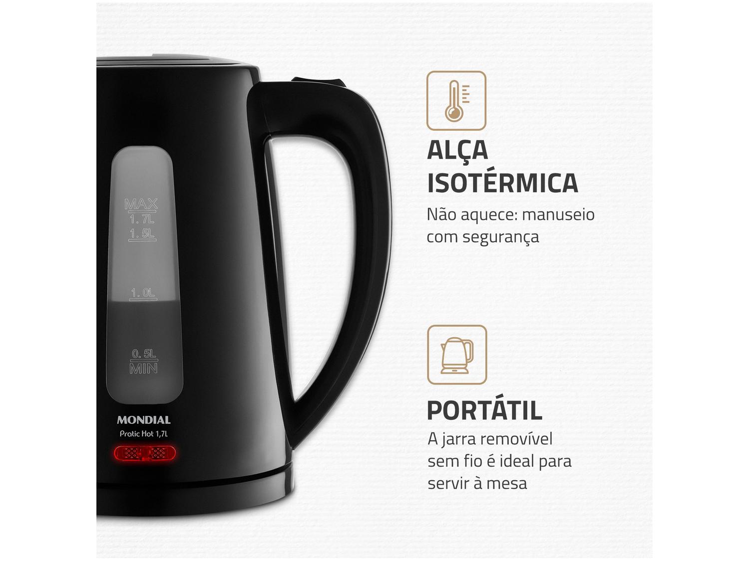 Chaleira Elétrica Mondial Pratic Hot CE-17 Preta 1,7L