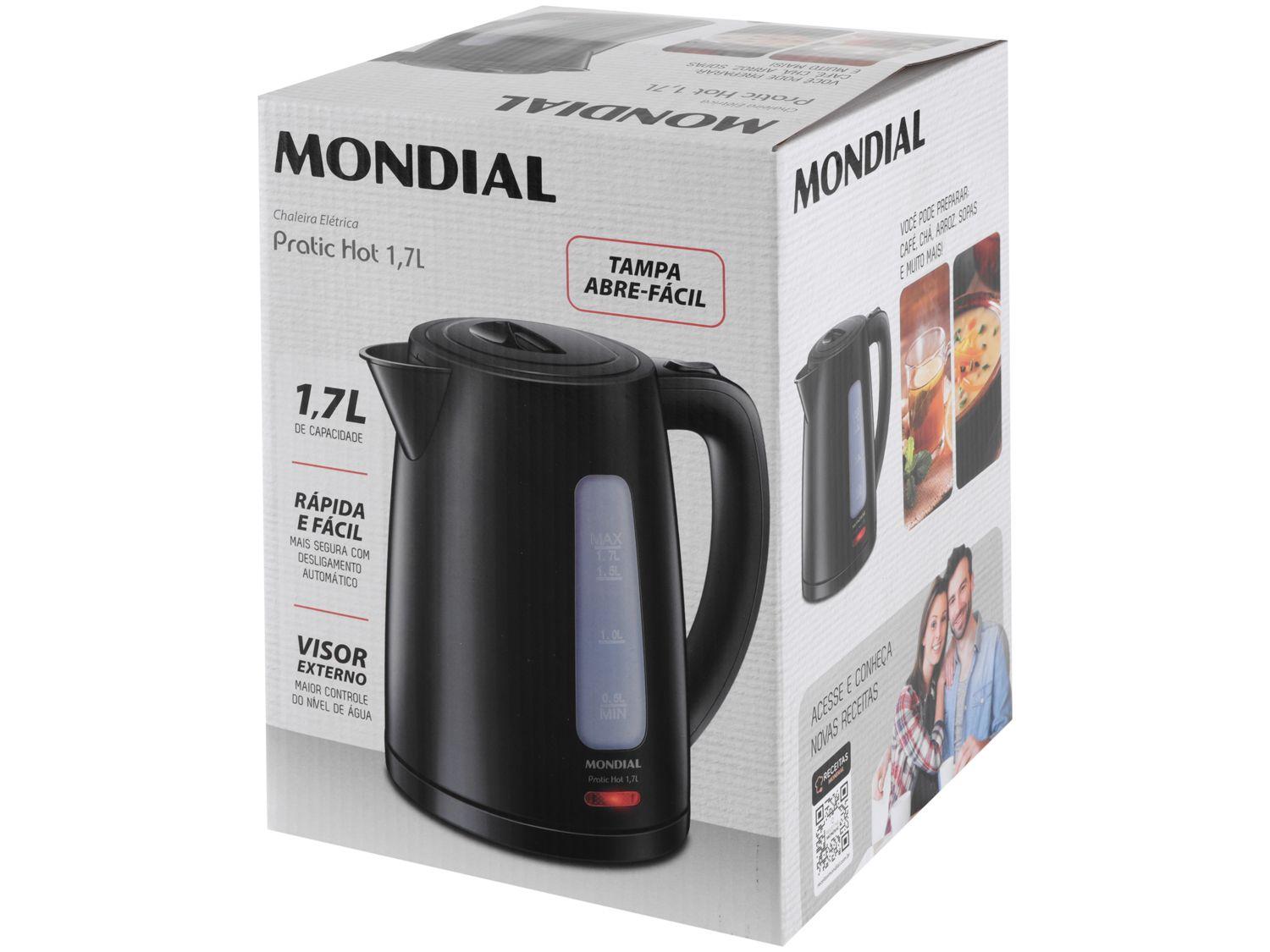 Chaleira Elétrica Mondial Pratic Hot CE-17 Preta 1,7L