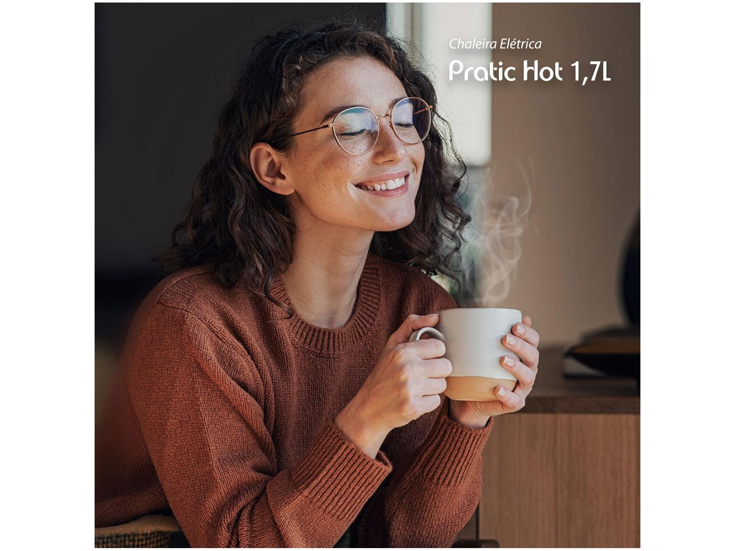 Chaleira Elétrica Mondial Pratic Hot CE-17 Preta 1,7L