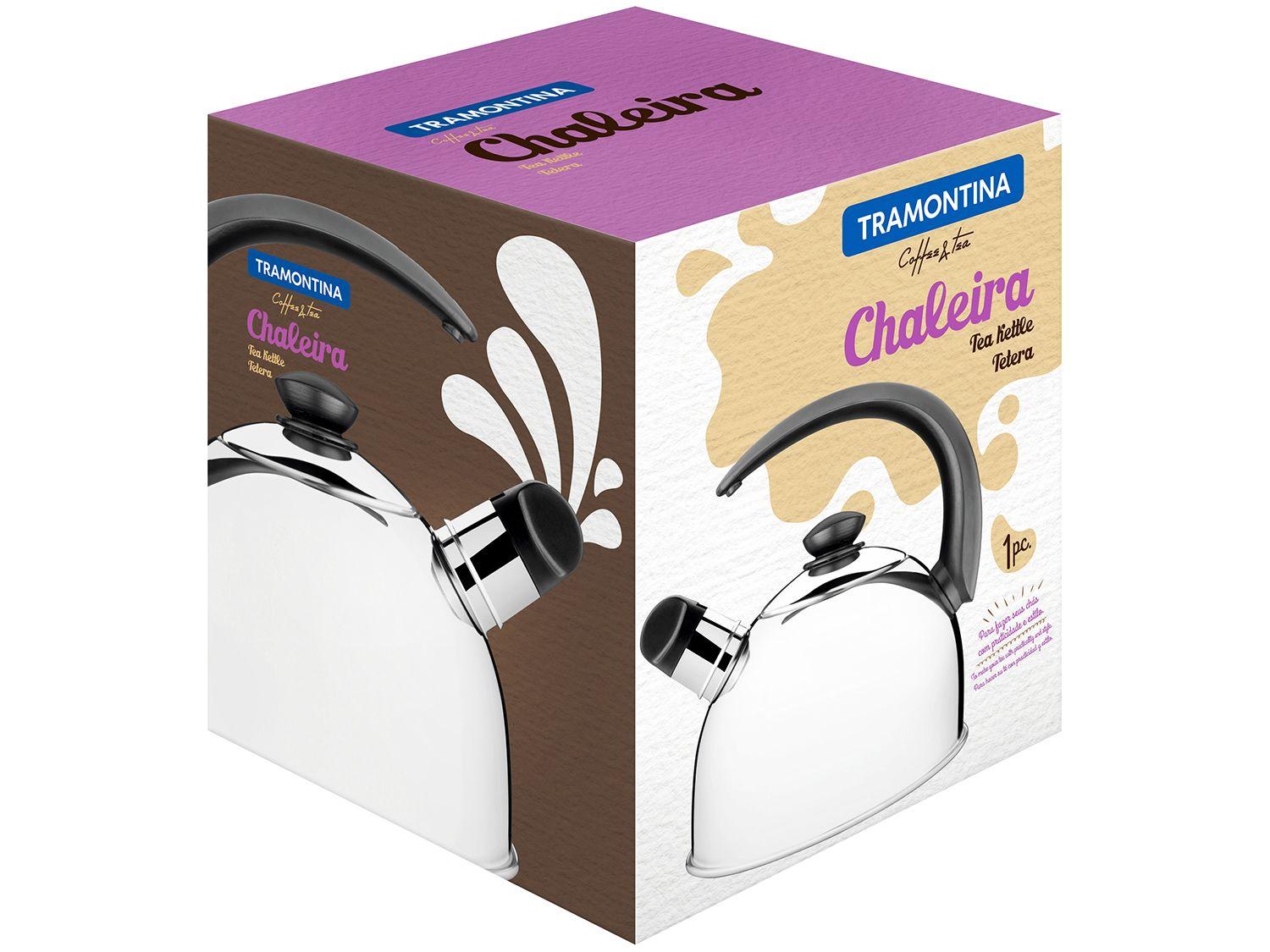 Chaleira Tramontina Inox com Apito 2,1L Brava 61483013